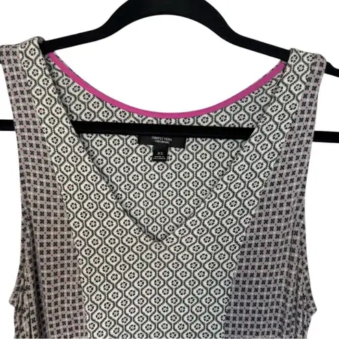 Simply Vera Vera Wang Women's XS Geometric Maxi Dress Multicolor