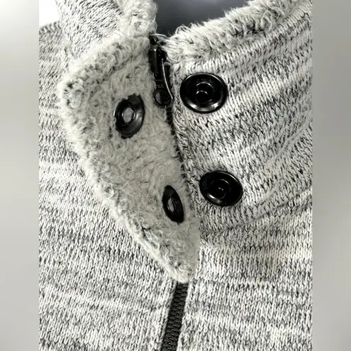 Kuhl Alaska Heather Gray/Black Marbled Zip Front Sweater Jacket Small