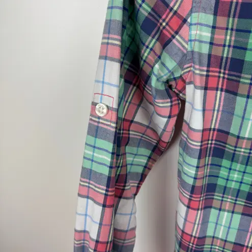 Vineyard Vines  Womens Multicolor Plaid‎ Flannel Button Down Shirt Sz 0 Preppy