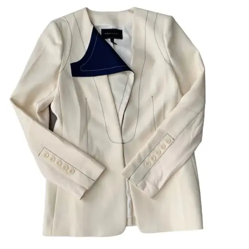 BCBGMAXAZRIA  Cream and Blue Blazer Jacket Sz Small