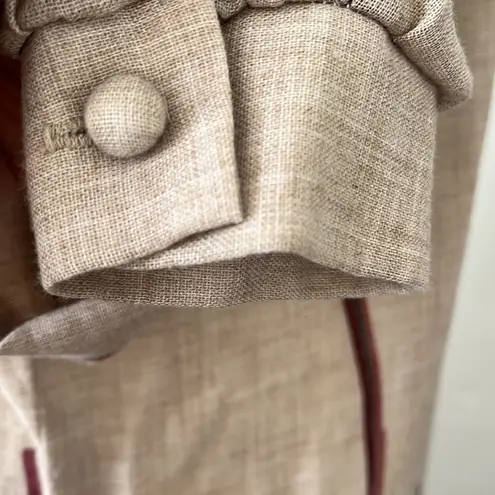 Vintage 70s Mary Martin Florida brown long sleeve tunic western maxi dress M Size M