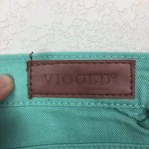 VIOGOLD Teal Cutoff Jean Shorts Size 30 Green