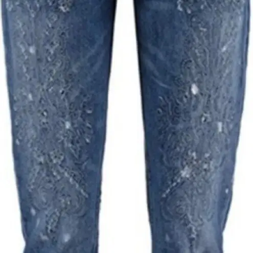 Scotch & Soda Lady Luck Jeans Mid Rise Embroidery Medium Wash Women’s Size 26/32