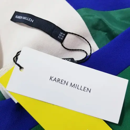 Karen Millen Color Block Sheath Dress New with FLAWS Stains