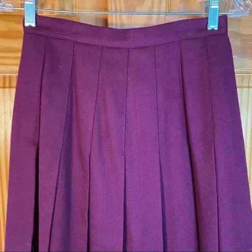 Vintage Koret Career Petites Wool Pleated Skirt Academia Preppy Size 8P