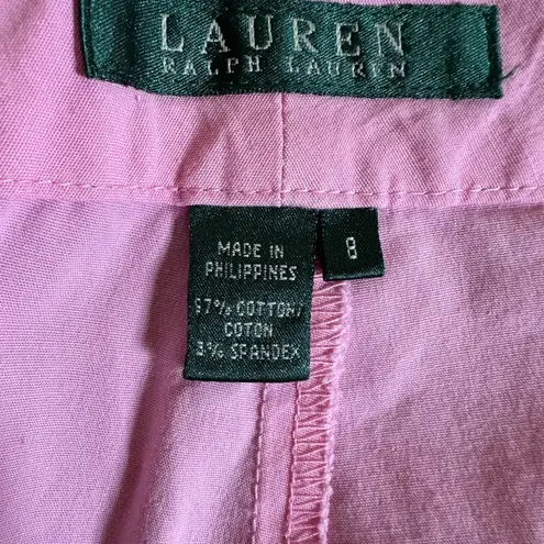 Polo Lauren Ralph Lauren Pants Womens Size 8 Pink Chino Casual Pony Cotton