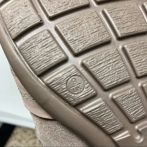 Hotter Natasha Slip On Ballerina Flat Crossover Detail Metallic Taupe Leather Tan Size undefined