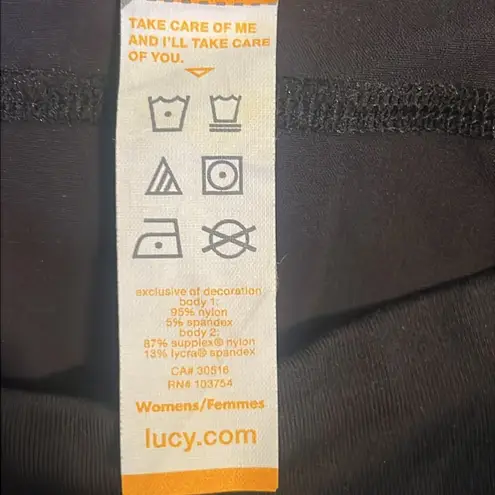 Lucy Black Spandex Athletic Pull On Skirt With Front Pockets Small