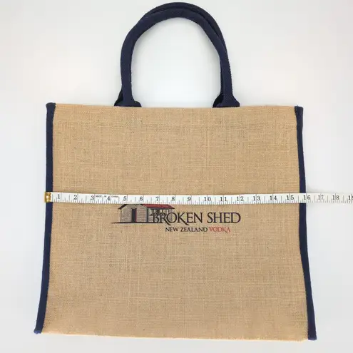 Broken Shed Vodka Eco Friendly Large Reusable Unisex Jute Shopping Bag/Tote NEW Tan