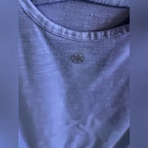 Gaiam Crossed Strap Tank Top blue/ gray Size M made in China cotton lightweight