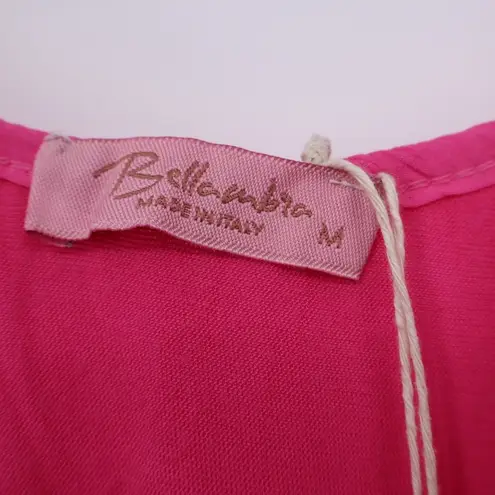 Bellambra Made in Italy Fuchsia Silk Blend Tiered Maxi Dress Size M Pink Size M