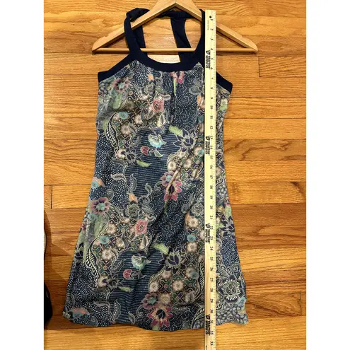 prAna Cantine Blue Anchor Kona Pattern Size XS Built in Bra Wicking Material