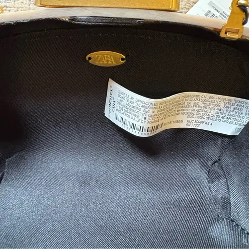 ZARA  Cream Clutch with Gold Accent