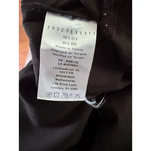 Oh Seven Days Maternity Beatrice Boiler Jumpsuit Black Wide Leg Size Small