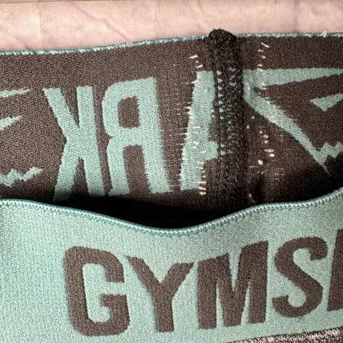 Gymshark  Flex Athletic Leggings Grey‎ & Teal color women’s size small