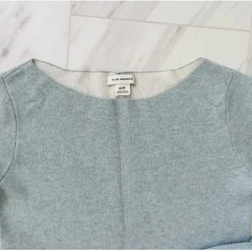 Club Monaco Reversible Sweater Icy Blue & Off White Women’s Sweater XS/TP