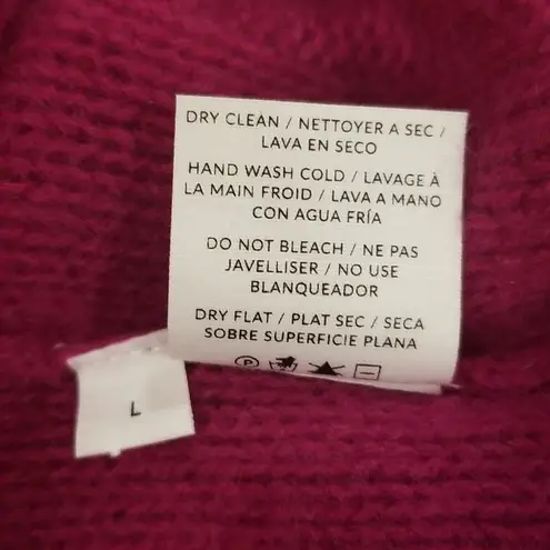 💕NAADAM💕 Cable Knit Cashmere Sweater ~ Berry Large L NWT