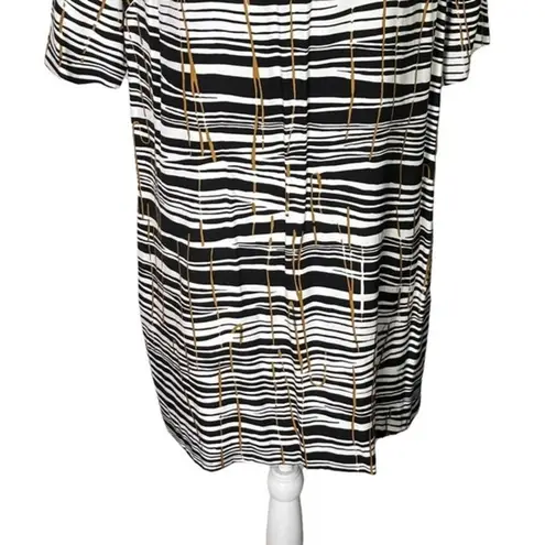 Hobbs London NWT Carla Mini Shift Dress Black White Women’s Size 6
