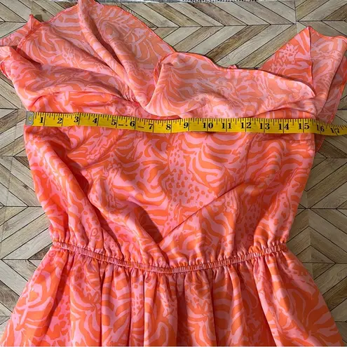 LILLY PULITZER For Target‎ Jungle Orange Pink Giraffing Me Crazy Flounce Dress