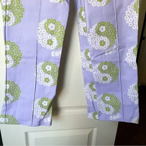 Lisa Says Gah LSG Jean UO Exclusive Printed Robyn Yin Yang Floral Peace Lavender Retro 25 NWT