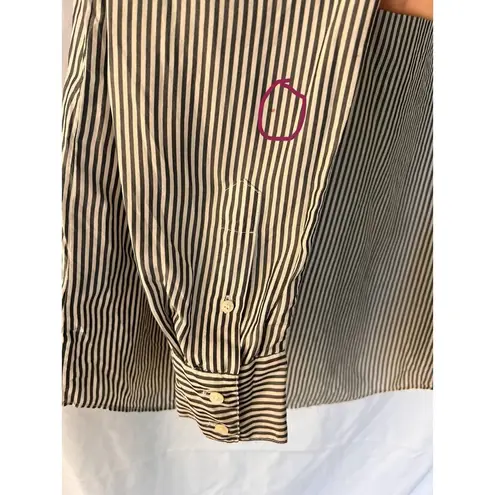J.Crew Collection 100% Silk Striped Button - Image 6