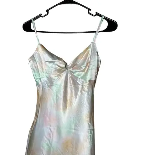 Cider Ruched V Neck Tie Dye Cami Mini Dress Size XS
