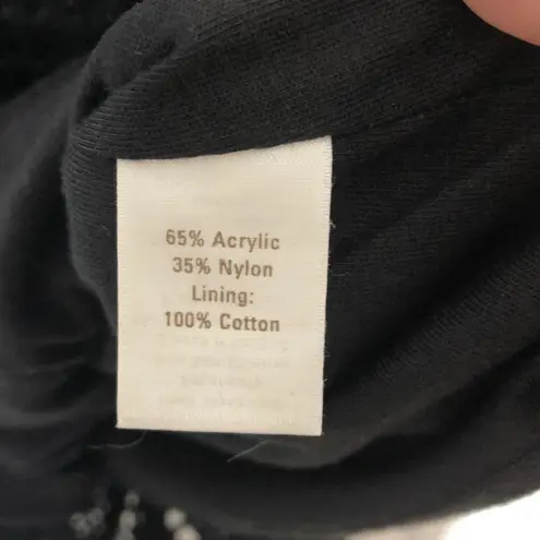 Caslon Crochet Open Knit Lined Black Skirt Small