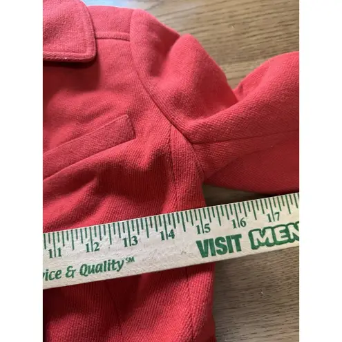J CREW Lady Day Coat Wool Blend Size 0 Peacoat Classic City Professional Office Red