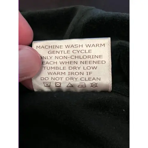 Golden Lillie Hoodie Womens Medium Black Velour Full Zip Soft Loungewear Pockets