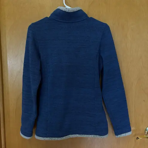 Kuhl Womens Alaska 1/4 Zip Pullover Size Small Blue Knit Sherpa Fleece Sweater