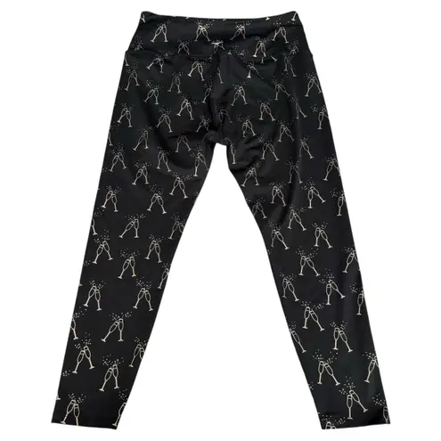 Beyond Yoga Cheers High-Waist Midi Leggings Size XL Black Bachelorette Toast