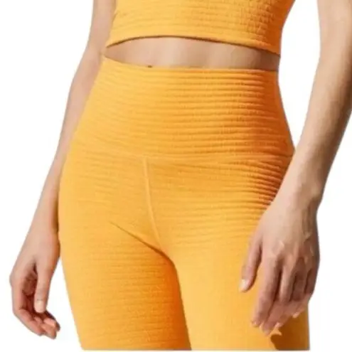 Carbon38 Women’s Size S Mustard Yellow Ribbed Jacquard Exercise Biker Shorts