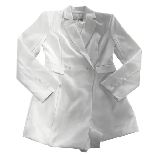 Endless Rose Romper Womens Small White Blazer Playsuit Dress Double Breasted