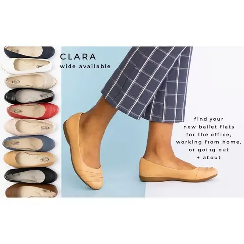 White Mountain ✨Cliffs by Ballet Navy Sz 9.5 Flats - Clara✨