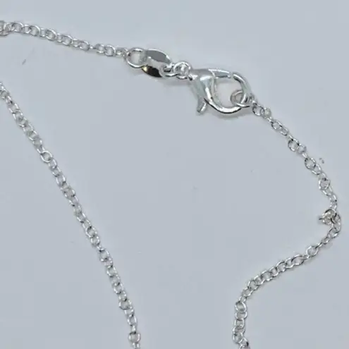 Handmade Silver-Tone Black & Clear Rhinestone Fly Pendant Necklace