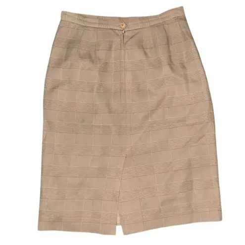 Jacqueline Ferrar Tan plaid midi skirt