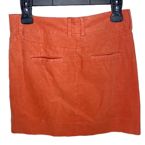 J Crew Factory orange corduroy mini skirt size 00