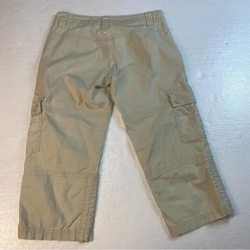 prAna  Women's Size 2 Kelly‎ Capri Pant Cargo Pocket Mid Rise Beige