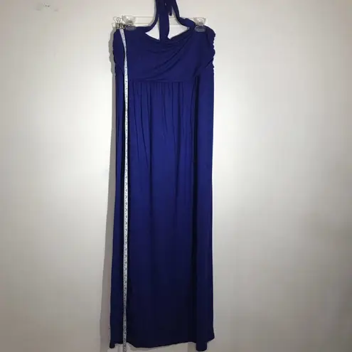 THREE SEASONS MATERNITY Blue Halter Dress Size Large