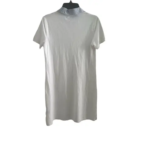 Lands'End  Women's S White Short Sleeve Collared Polo Dress Casual