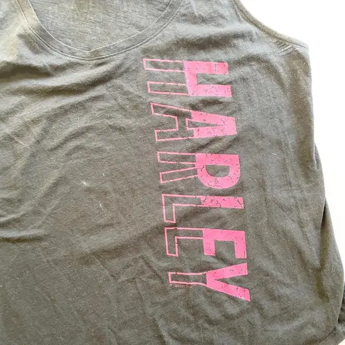 Harley Davidson Tank Top Sleeveless Graphic Tee Biker Casual Black Large Florida