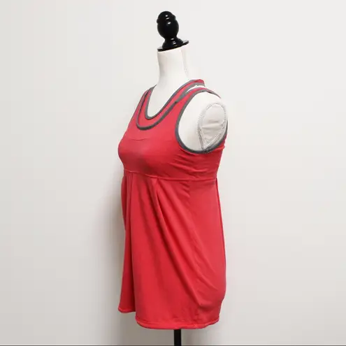 Lole Coral Gray Ella Tank Organic Cotton Built in Sports Bra