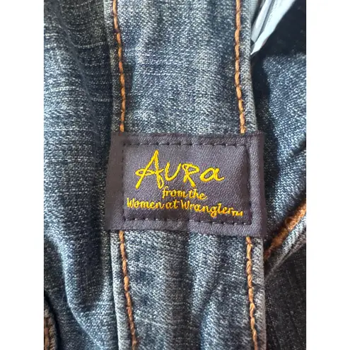 Wrangler Aura Jeans Size 14 Short – Blue Cotton Blend Bootcut Denim