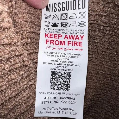 Missguided  Rib Knit Body-con Cropped  Sweater