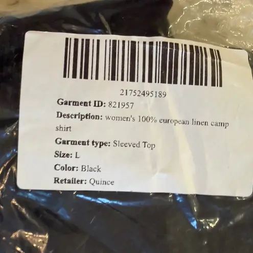 NWT QUINCE Women's Black Button