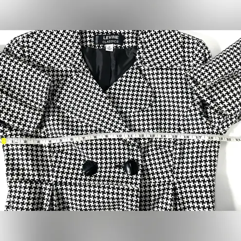 Larry Levine Classics Blazer Black and White Houndstooth Size 12