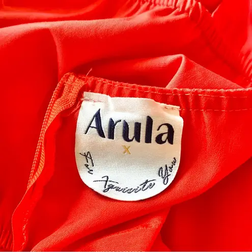 Arula Orange Red Tie Knot Bubble Dress.