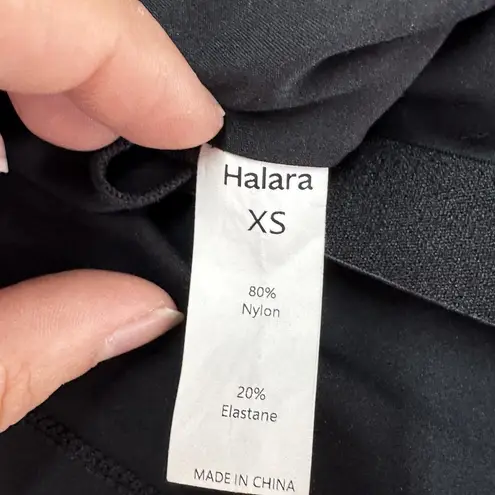 Halara Sports Bra Womens XS Black Nylon Elastane Athletic Workout Yoga Top Gym