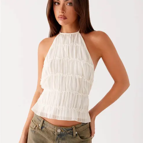Peppermayo Bennie Halter Top - Ivory