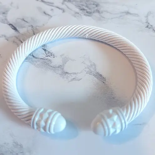 Macy's Colorful metal WHITE coated twist bracelet.